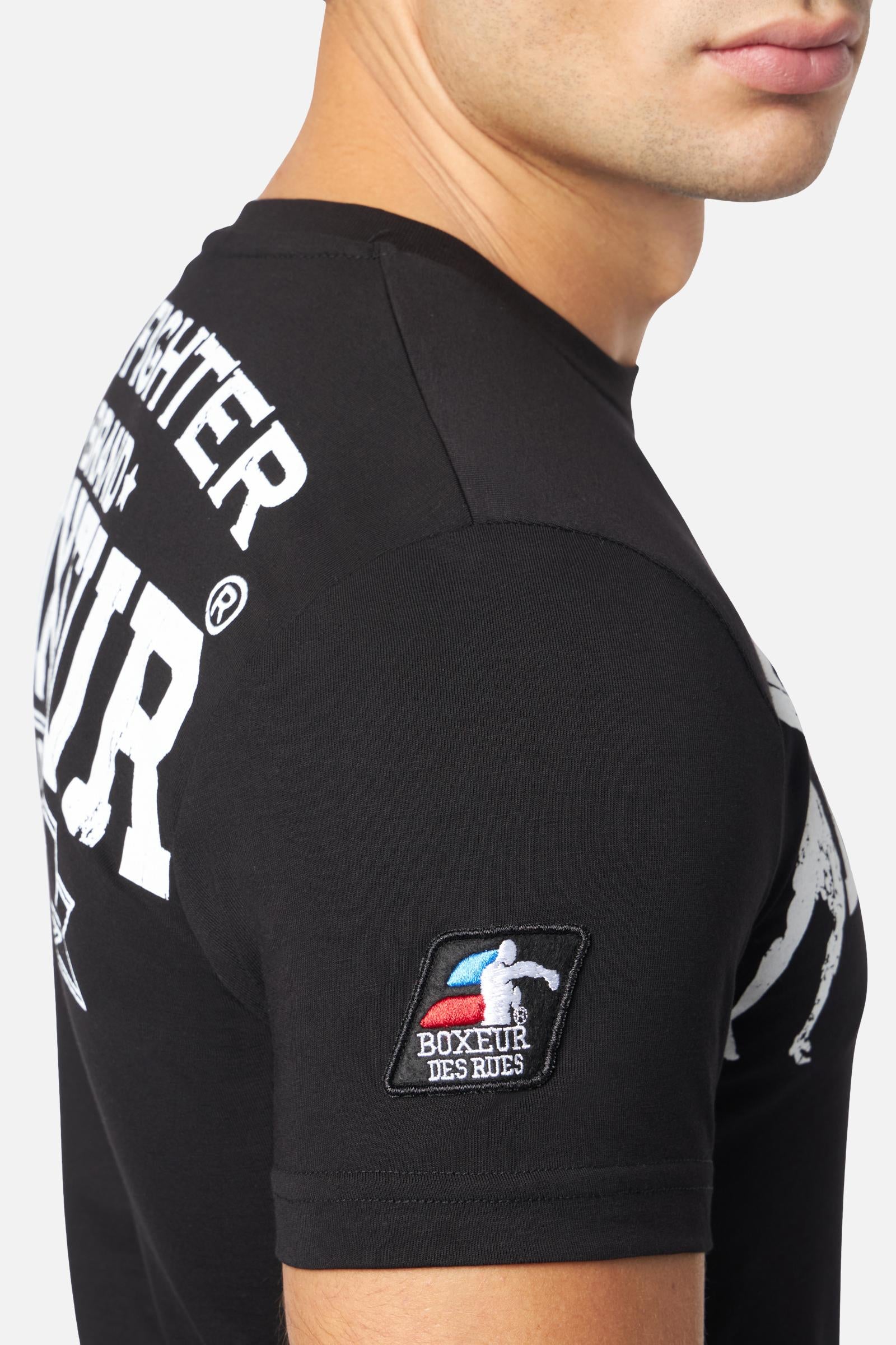 T-Shirt Boxeur Street 2 in Black-White T-Shirts Boxeur des Rues