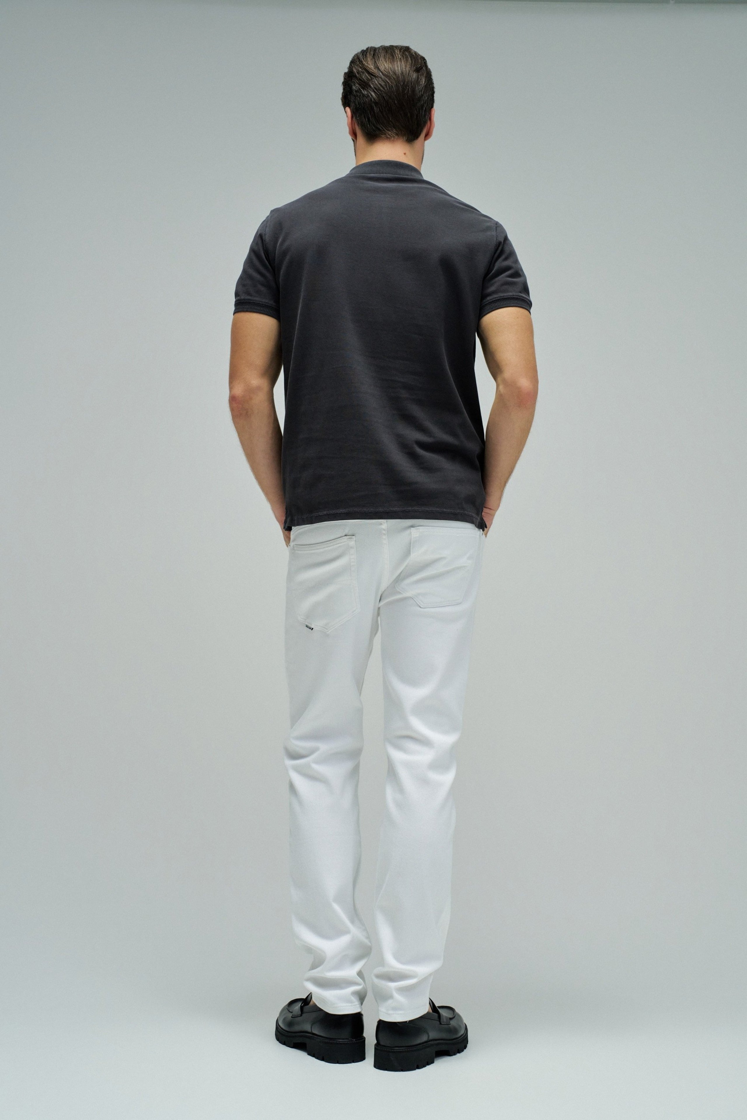 Washed Polo New Details in Dark Grey T-Shirts Salsa Jeans