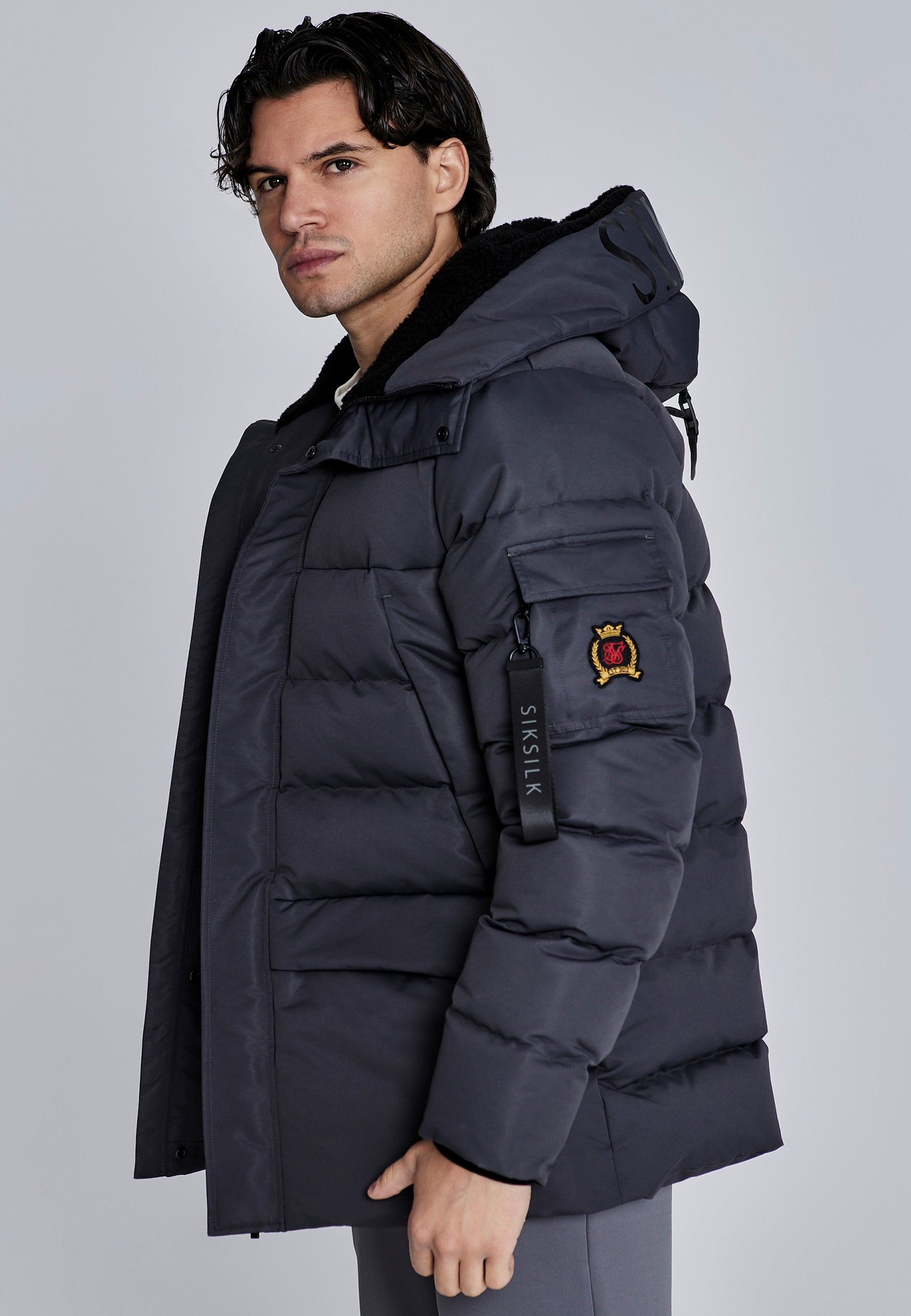 Parka in Grey Jacken SikSilk